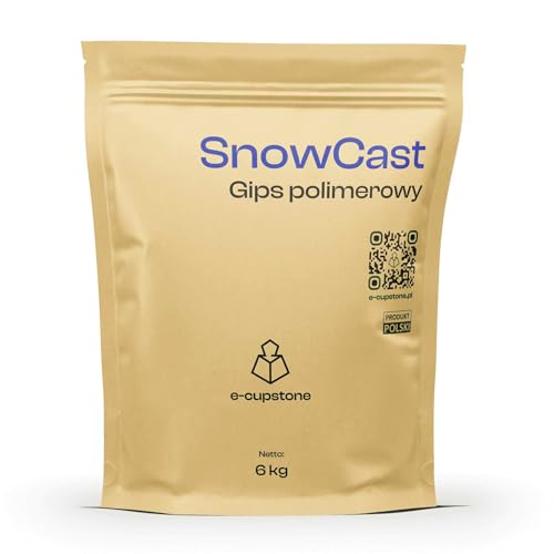 e-cupstone Polymergips Snowcast - ideal für präzise Abgüsse - Skulpturen - 3D-Paneele - Gießmasse - Modellgips - 6kg von e-cupstone