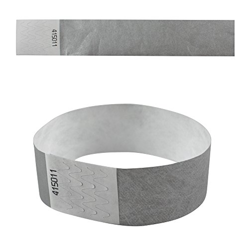 eBuyGB 13281 Uni Sicherheit Tyvek Papier Event Handgelenk Band P 10er-Pack grau von eBuyGB