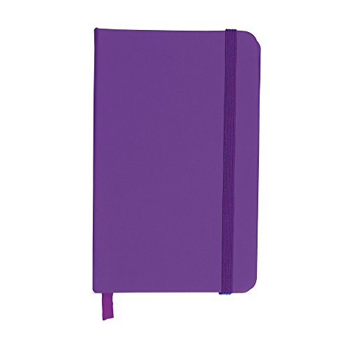 eBuyGB A6 farbiges gebundenes Notizbuch, liniert, Violett, 1301221 von eBuyGB