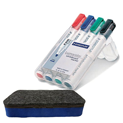 Whiteboard Schwamm magnetisch magnetisch haftende Whiteboard-Schwämme, für Whiteboards, Notiztafeln, Flipcharts, Schaukästen, Whiteboard-Wischer (Schwamm + Marker, Blau, 1) von eLander