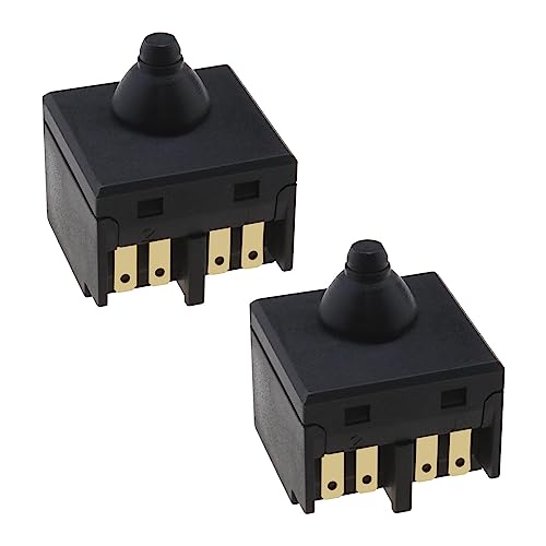 eMagTech 2PCS Winkelschleifer Schalter für 100mm 4 "Winkelschleifer Druckknopf Power Switch Ersatz Handheld Elektrowerkzeug Zubehör von eMagTech