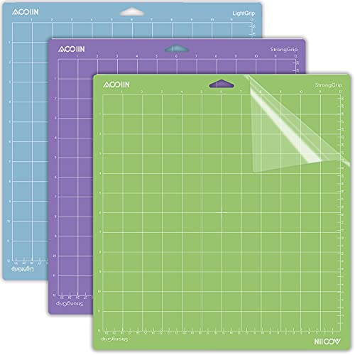 Schneidematte für Cricut Explore One/Air/Air 2/Maker, 3 Packungen, Ersatz-Zubehör für Cricut (mehrfarbig für Cricut, Vielfalt) von AOOIIN