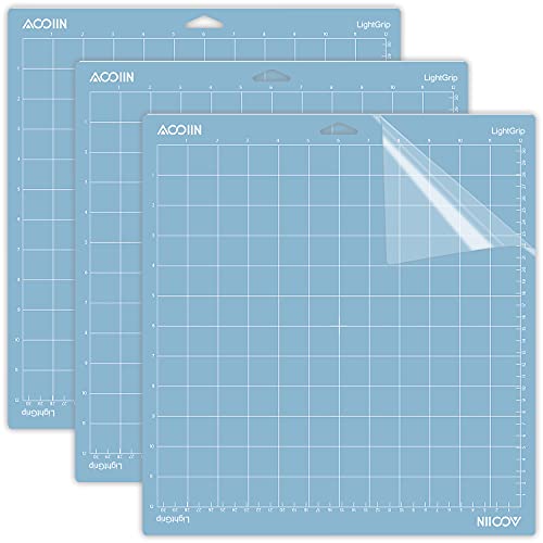 AOOIIN Schneidematte für Cricut Explore One/Air/Air 2/Maker 3 Packungen Schnittmatten Ersatz-Zubehör für Cricut (blau für Cricut, leichter Griff) von AOOIIN