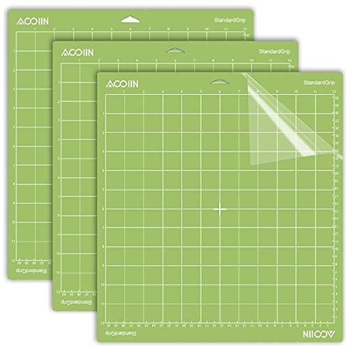 StandardGrip Schneidematte für Cricut Explore One/Air/Air 2/Maker, selbstklebend, rutschfest, Ersatzzubehör für Cricut, 3 Stück von AOOIIN