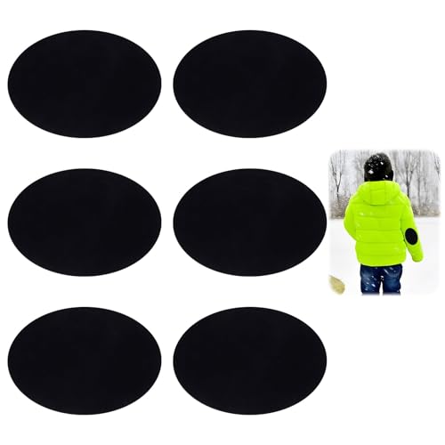 6 Patches zum aufbügeln farbe Schwarz Bügelflicken, Reparatursatz für Kleidung, 16 x 10 cm – Ideal für Hosen, Jacken und Hemden, Langlebig und Pflegeleicht, Vielseitig Einsetzbar für Dekorative von eModwey