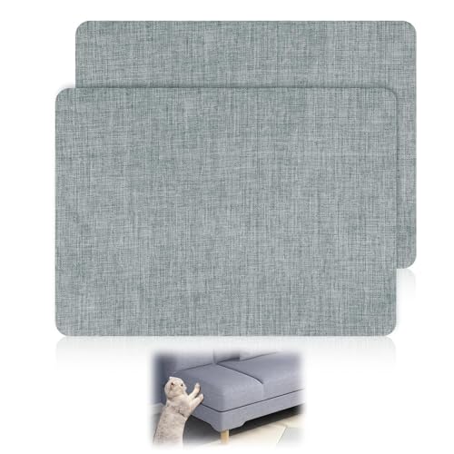 Stoff Reparatur Patches Selbstklebend 20x28cm, Leinenstoff-Reparaturflicken Hellgrau, Vielseitige Stoffe-Reparaturaufkleber für Autositze, Vorhänge, Möbel und Sofas, Langlebig und Umweltfreundlich (2 von eModwey