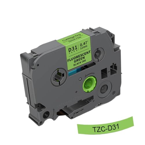 12-mm-Etikettenband kompatibel mit Tze Tze231 Tze-MQP35 Tze-MQ531 Tze-MQE31 Tze-MQF31 Kompatibel mit PT-Etikett-Macher 1PK(TZe-D31) von eRgDFS