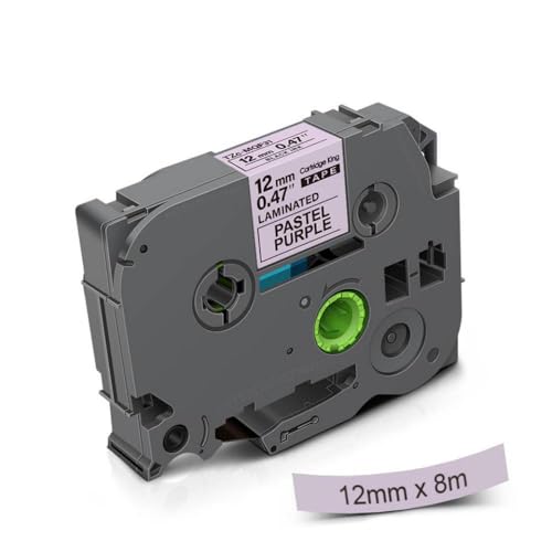 12-mm-Etikettenband kompatibel mit Tze Tze231 Tze-MQP35 Tze-MQ531 Tze-MQE31 Tze-MQF31 Kompatibel mit PT-Etikett-Macher 1PK(TZe-MQF31) von eRgDFS