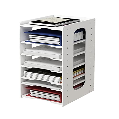 eascity Dokumentenablage A4 Beweglich Briefablage Ablagefächer PVC Schreibtisch Datei Organizer Papierablage Aktenaufbewahrung Ablagesystem Dokumentenhalter für Büro Arbeitszimmer Schule (7 Ebenen) von eascity