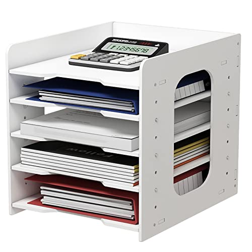 Dokumentenablage A4 Beweglich Briefablage Ablagefächer PVC Schreibtisch Datei Organizer Papierablage Aktenaufbewahrung Ablagesystem Dokumentenhalter für Büro Arbeitszimmer Schule Office (5 Ebenen) von eascity