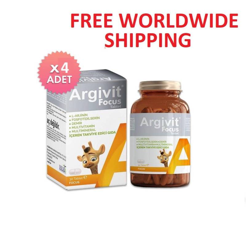 Argivit Focus Tablet Ergänzung 120 Tabletten - Enthält L-Arginin, Phosphatidylserin, Eisen, Multivitamine Und Multimineralien Unisex Formul von easyFarma