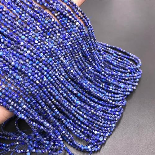 easyhaha DIY 2mm 3mm Lose Lazuli Rubys Turmalin Edelstein Perlen Natürliche Feceted Kristall Quarz Stein Perlen for Schmuck Machen (Color : 3 Lapis Lazuli, Size : 2mm) von easyhaha