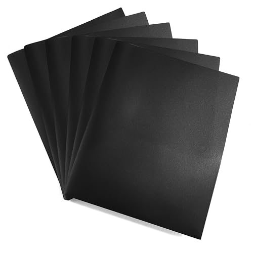 Easykart Kunststoff-Ordner mit Taschen – (schwarz, 12er-Pack), 2 Fächer, Poly-Ordner für Schule, Zuhause oder Büro, langlebig, robuste Aktenordner von easykart labels