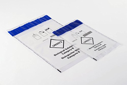 Sicherheitsbeutel med M - Probenbeutel - Sekundärverpackung nach UN 3373/ Kategorie B und P650 - für Medizin und Pharma - 500 Stück - Größe M von ebian