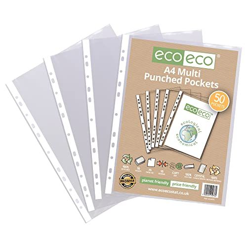 eco-eco A4 100% Recycelt Tasche 50 Multi Prospekthüllen von eco-eco