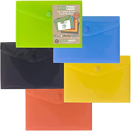 eco-eco A6 50% Recycelt Press Stud Wallets (Packung mit 25) von eco-eco