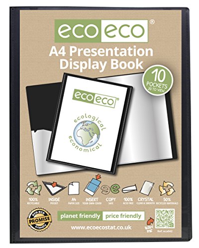 eco-eco Eco042 Präsentationsbuch, A4, 50% recycelt, 10 Hüllen, 1 Stück von eco-eco