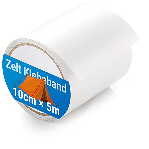 ecooe Zelt Klebeband 5M x 10CM Zelt Reparaturband Transparent Wasserdichte Professionell geeignet für PVC-beschichtetes Zelt markisen Pavillon flicken von ecooe