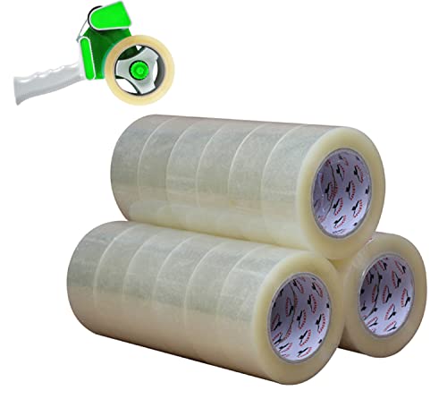 ecosa Transparentes Klebeband 36 Rollen á 66 m x 50 mm 43my | Verpackungsband | Packband transparent | Starkes Paketklebeband | Paketband durchsichtig | Packetbandrollen von ecosa