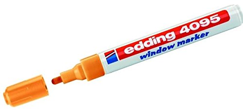 EDDING Window Marker 4095 | In allen Farben + Kombinationen zu verschiedenen Mengen wählbar (1, Neonorange) von edding