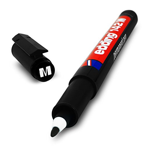 Edding 142M Permanent-Marker - medium, 1,0-mm-Spitze - ein Stift, schwarz von edding