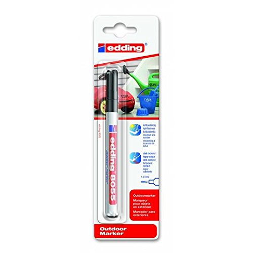 Edding Außen 8055 Marker Outdoor 1-2 mm Wetterfest Universal - Schwarz von edding