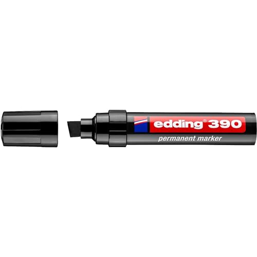 Edding Permanentmarker 390, 4-12 mm, Schwarz, 10 Stück von edding