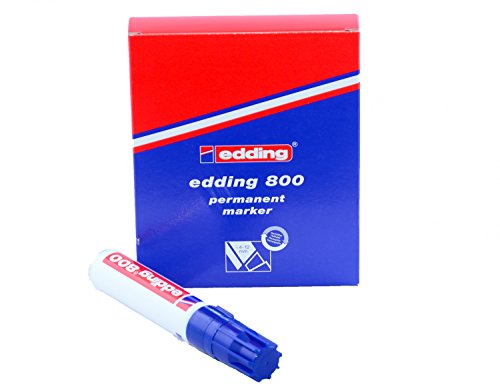 Edding Permanentmarker 800, nachfllbar, 4 - 12 mm, blau von edding