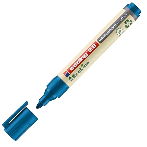 Marker 28 EcoLine - blau - für Whiteboards - Spitze 1,5 bis 3,0 mm - Edding von edding