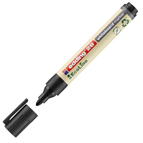 Marker 28 EcoLine - schwarz - für Whiteboards - Spitze 1,5 bis 3,0 mm - Edding von edding