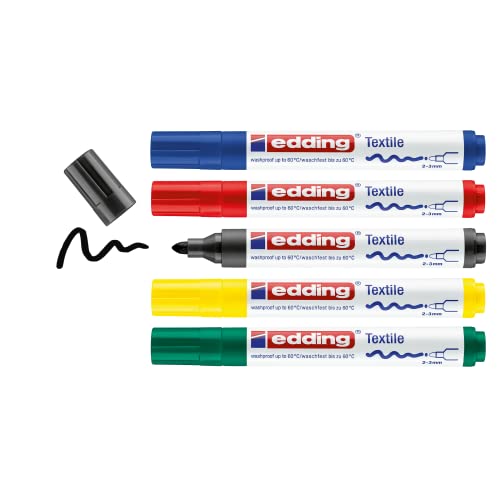 e-4500/5 S textile marker basic colours von edding