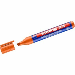 edding 10 x Pigmentmarker 33 Brilliant Paper Marker 1-5mm orange von edding