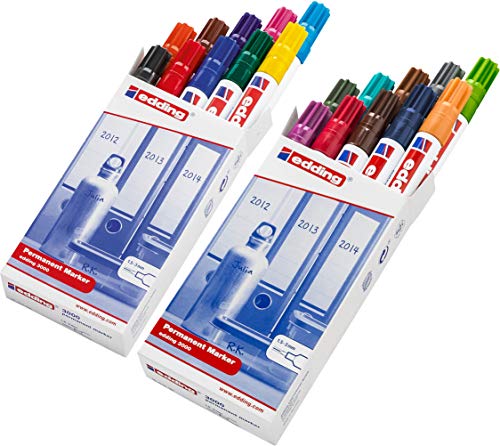 edding 3000 Permanent-Marker, 20er Pack Farben 1-20 von edding