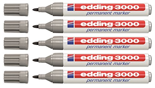 edding 3000 Permanentmarker nachfüllbar 1,5 3 mm grau von edding