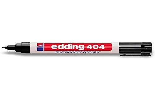 Edding 404 Permanentmarker Rundspitze 0,75mm Strichstärke, Verschiedene Mengen/Sparpacks (1, Schwarz), 4X von edding