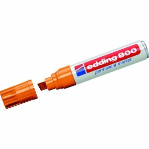 edding 5 x Permanentmarker 800 Keilspitze orange von edding