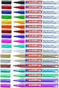 edding 751 Glanzlack-Marker Sparpack 18 Farben und viele Sortimente zur Auswahl (17er Set, metallic sortiert) von edding