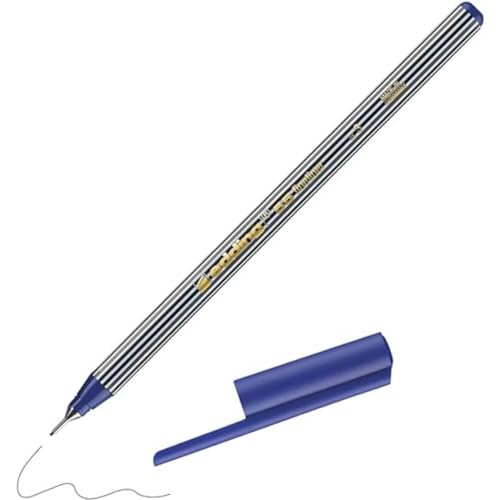 edding 55 - Fineliner - blau - 1 Stift - 0,3 mm Spitze - Farbstift zum Schreiben, Malen, Unterstreichen, Illustrieren - für Kinder und Erwachsene, Schule, Homeoffice, Büro von edding