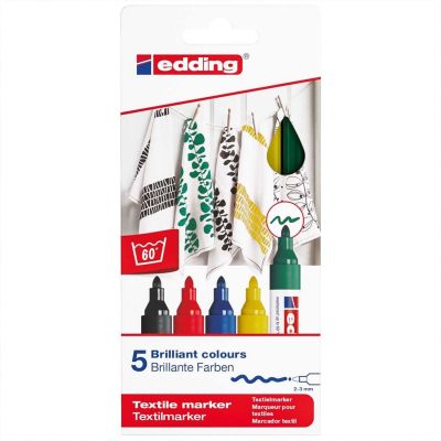 Textilmarker Set Basic von Edding