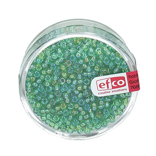 EFCO 1022062 2.6 mm 17 g Indianerperlen schillernd, helles Grün-Mix von efco