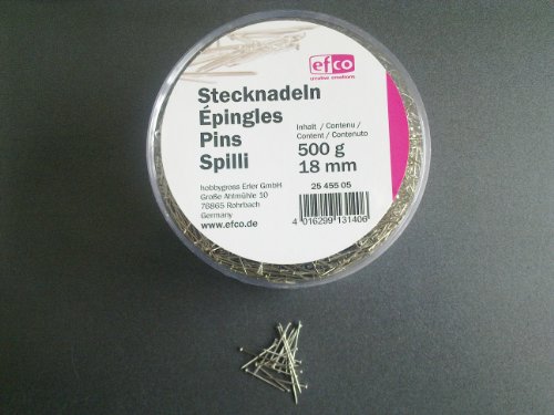 EFCO - Stecknadeln Eisen 18 mm 500 g vernickelt von efco