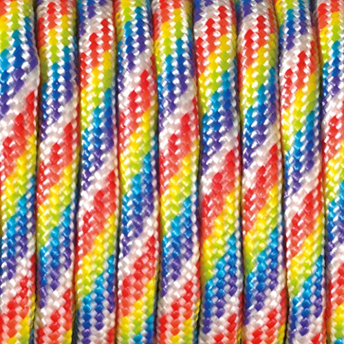 Efco Farbe Mix 550 Paracord Seil, Polyester Blend, Rainbow, 4 mm x 4 m von efco
