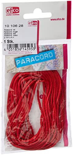 Efco Paracord Seil, Polyester Blend, rot, 2 mm x 4 m von efco