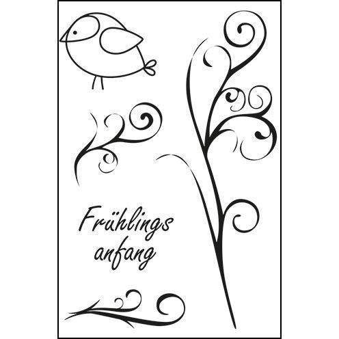 Efco Stempel Clear Frühlingsanfang, transparent, A7/ 74 x 105 mm, 5-teilig von efco