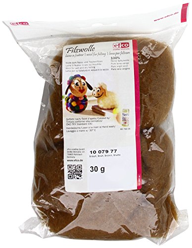 Efco – Wolle zum Filzen, braun, 30 g von efco