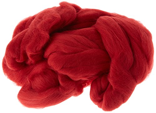 Efco1008528 Wolle zum Filzen, Kammzug Merino superfein 50g Rot von efco