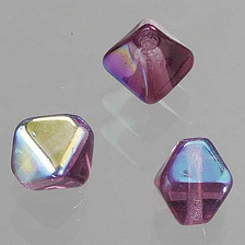 Glasperlen Doppelkegel, 6 mm, 50 Stk. in Dose, amethyst AB von efco