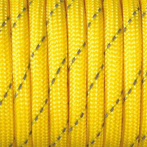 Paracord 550 reflektierend 4mm x 4m, Knüpfband gelb, gelb von efco