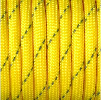 Paracord 550 reflektierend 4mm x 4m, Knüpfband gelb, gelb von efco