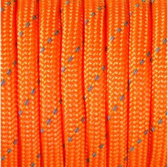 Paracord 550 reflektierend 4mm x 4m, Knüpfband orange, orange von efco